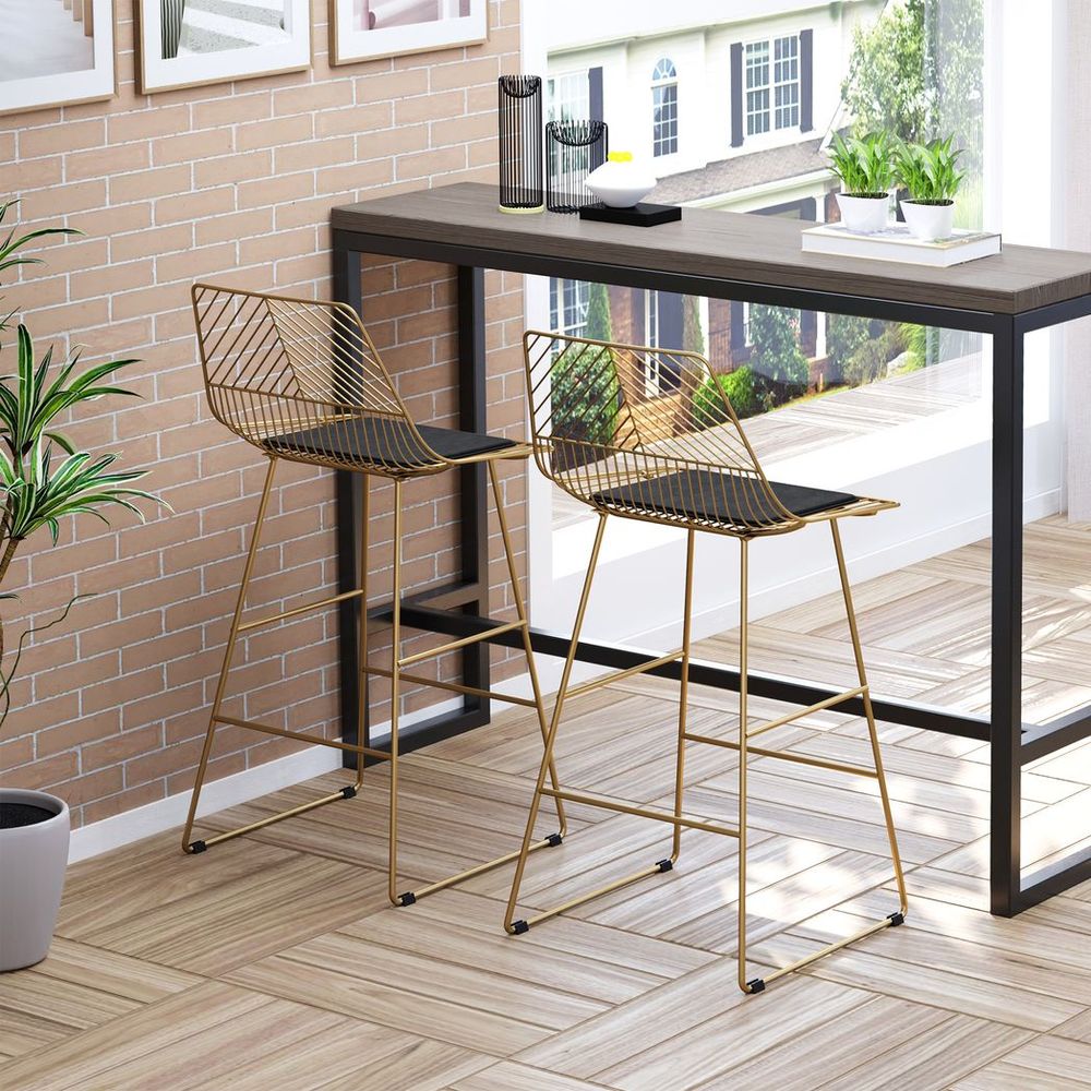 Modern Counter Height Bar Stools — Set of 2