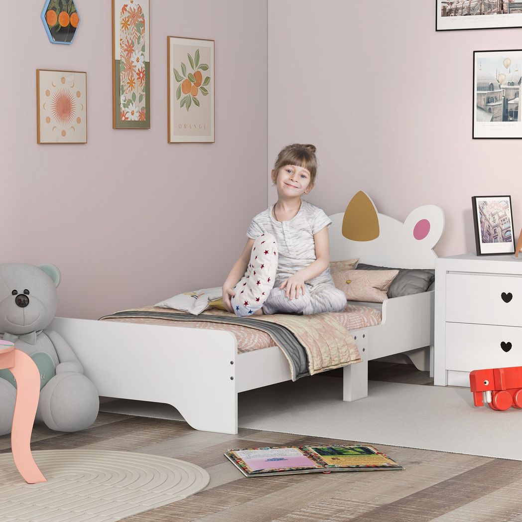 Unicorn Toddler Bed — White