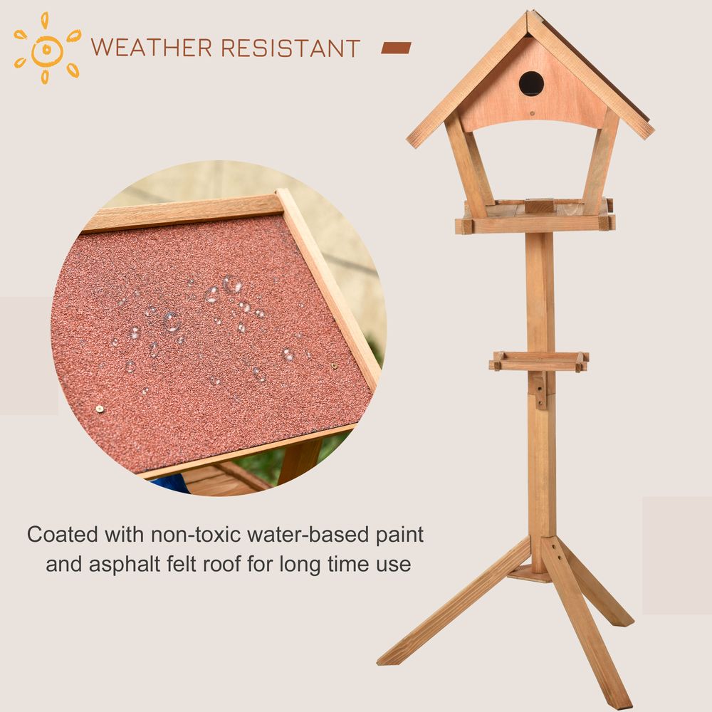 Wooden Bird Feeder Stand