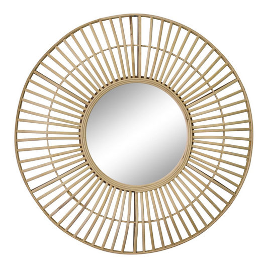 Circular Bamboo Mirror