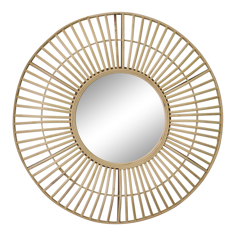 Circular Bamboo Mirror