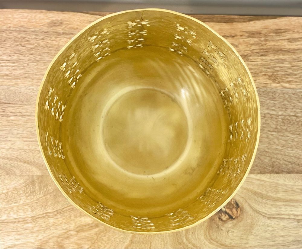 Large Gold Candle Pot