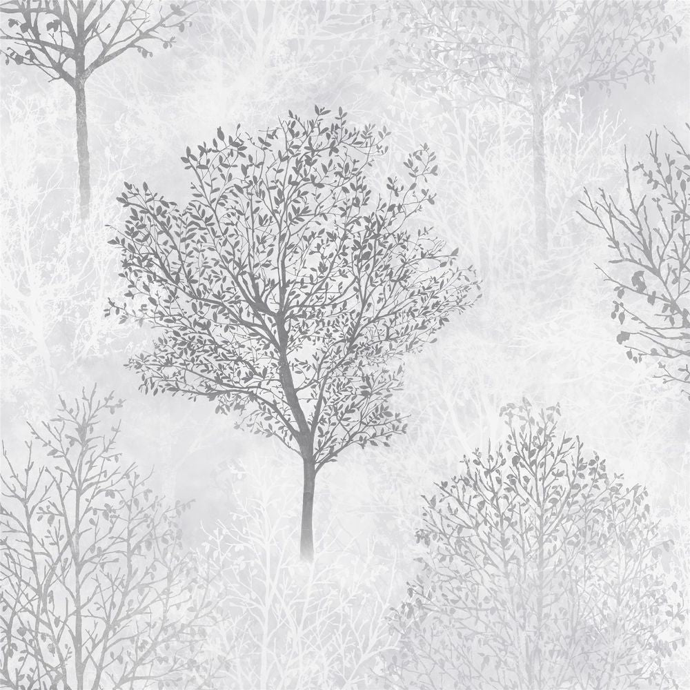 Wonderland Monochrome Wallpaper