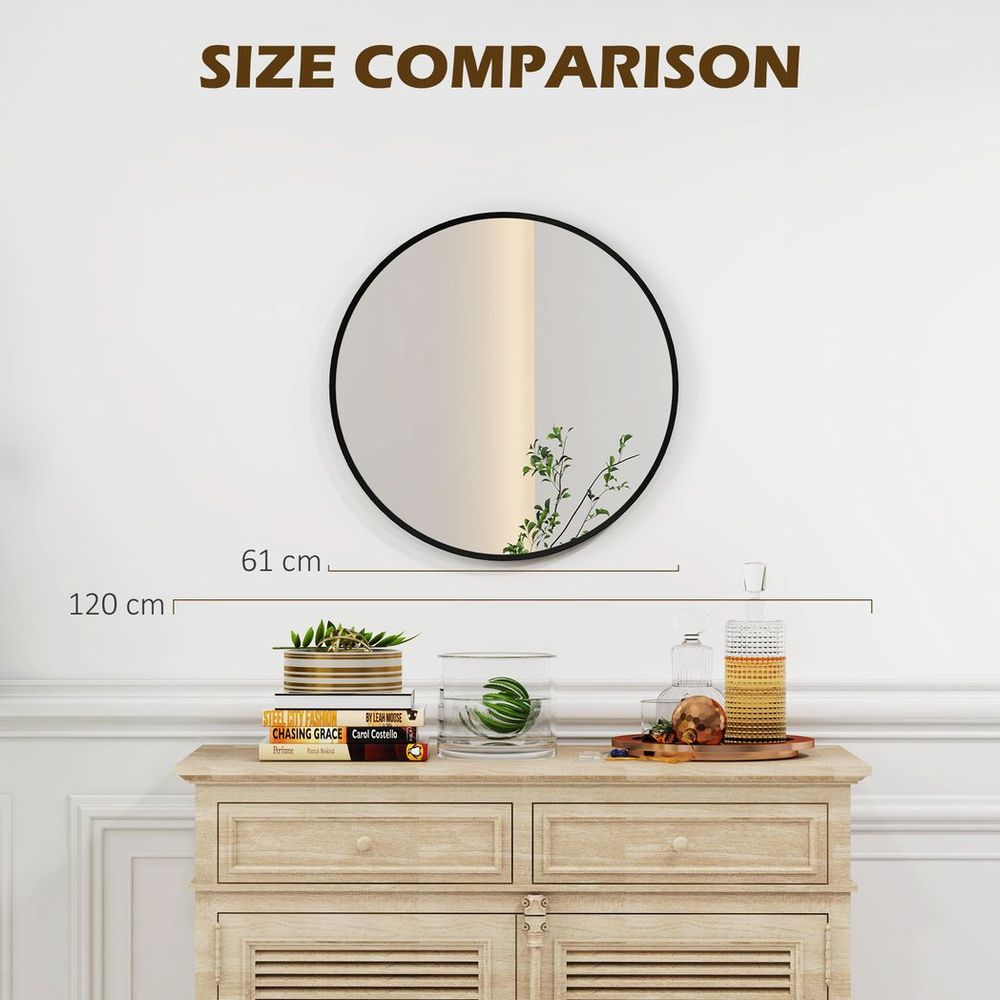 HOMCOM Wall Mirror — Black