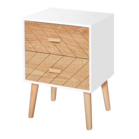 Nordic Style 2 Drawers Bedside Table