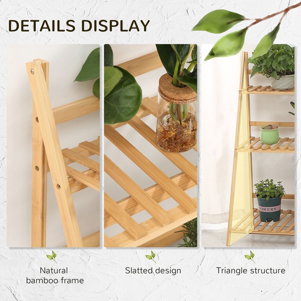 3 Tier Bamboo Plant Stand — Foldable