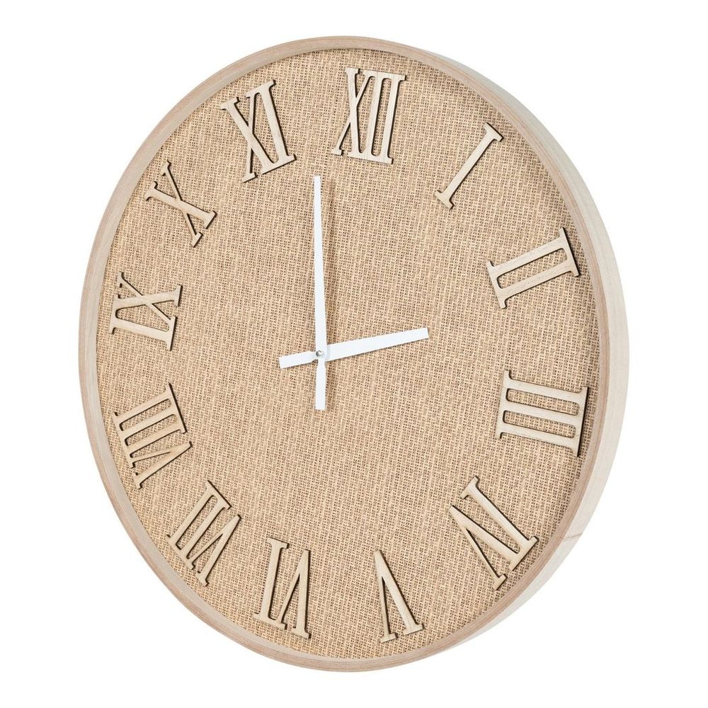Serenity Hessian Woven Wall Clock