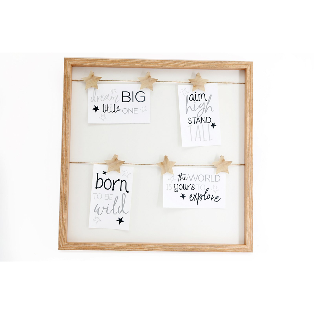 Square Photo Frame With Star Pegs