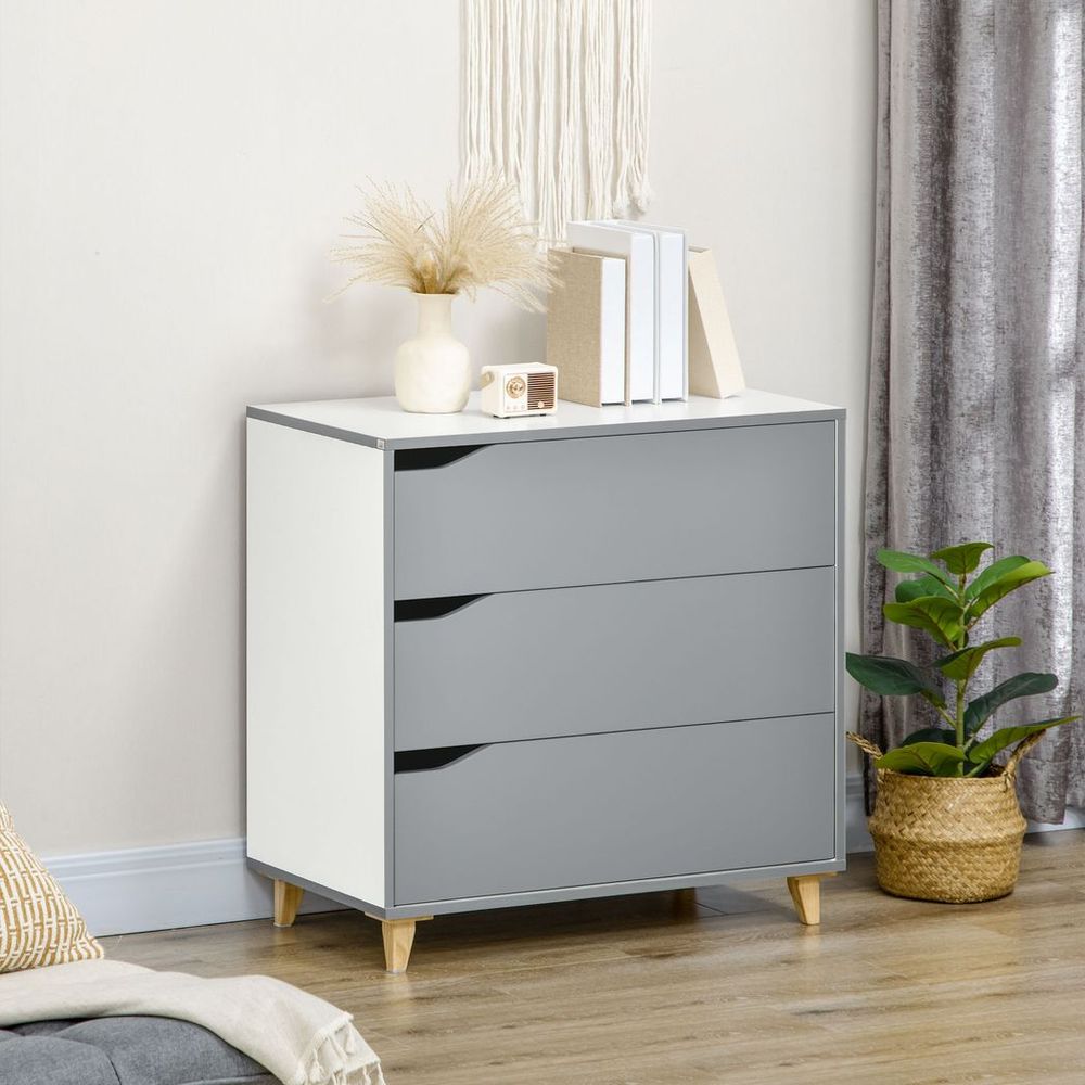 Chest of Drawers 3-Drawer Dresser Storage Cabinet