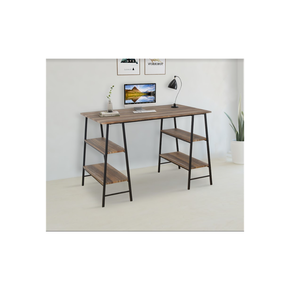 Home Office Desk with Both Side Shelf