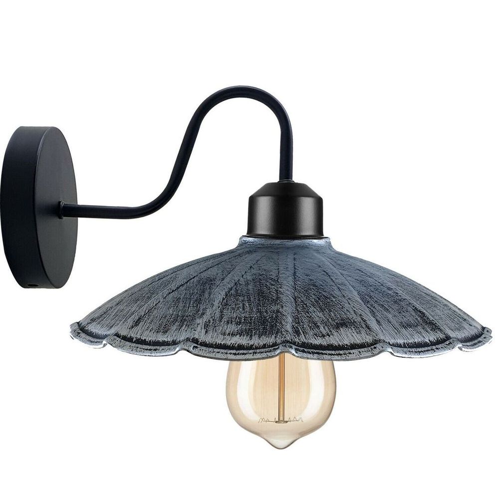Rustic Metal Umbrella Wall Sconces - Vintage Industrial Antique Indoor Light