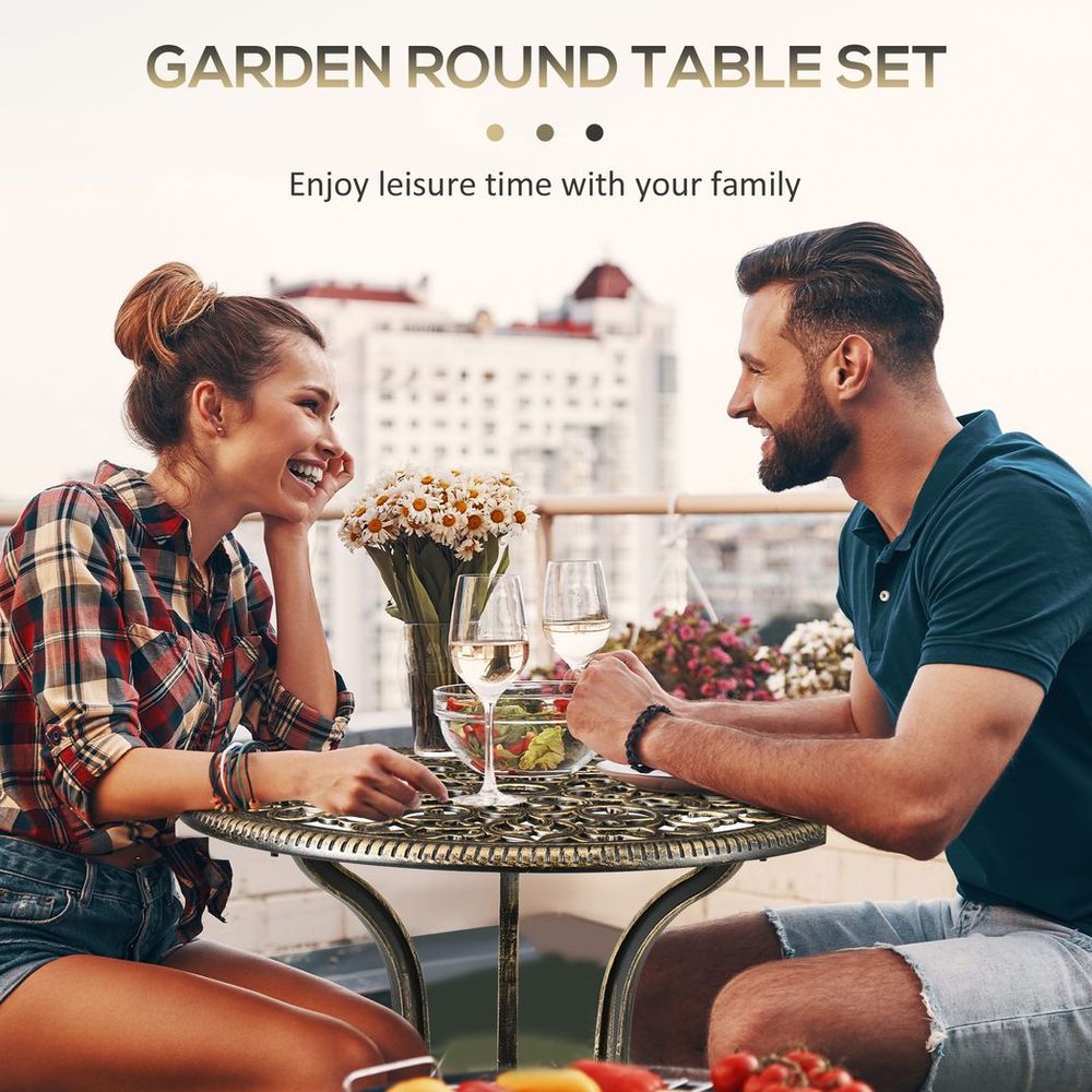 3-Piece Cast Aluminium Garden Bistro Set