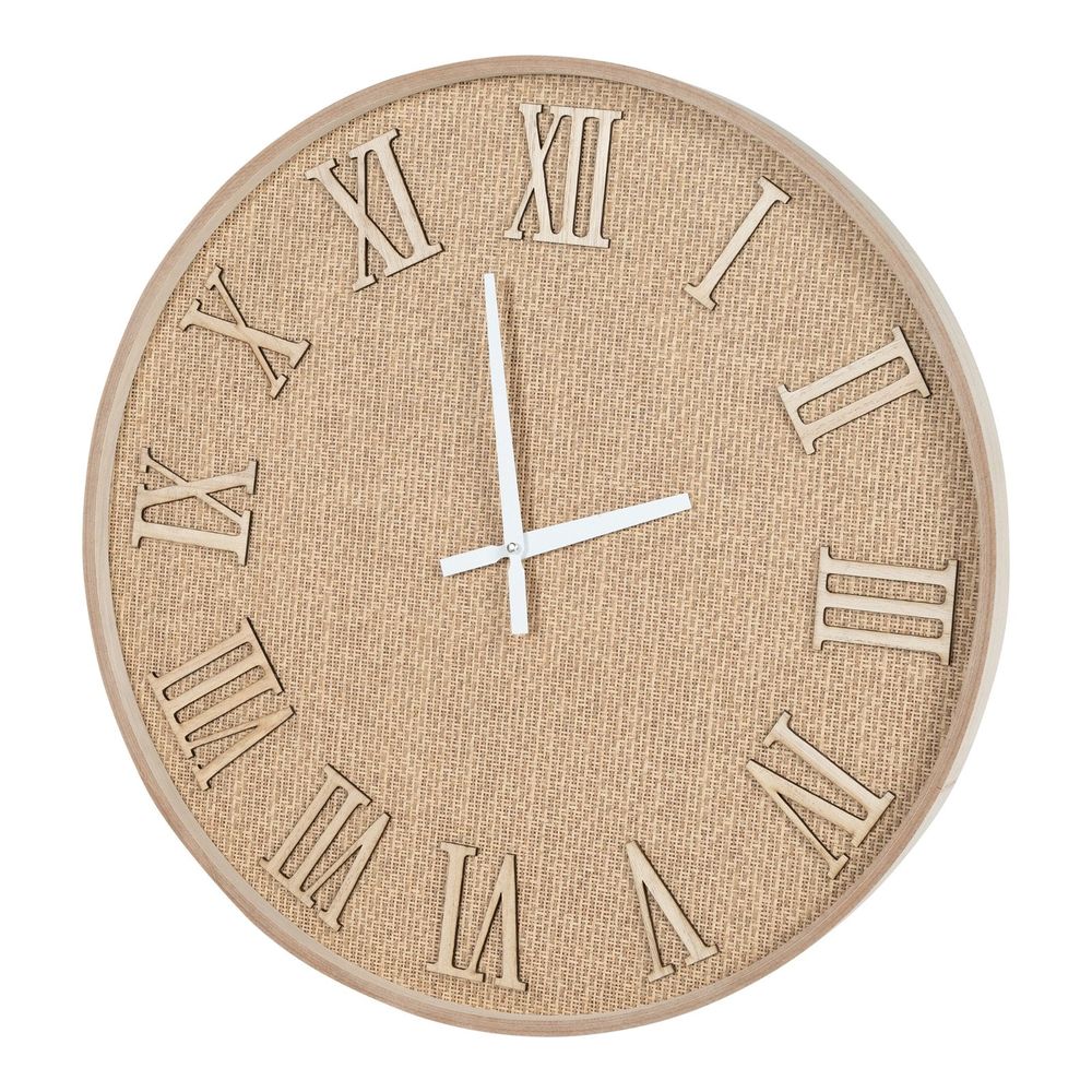 Serenity Hessian Woven Wall Clock