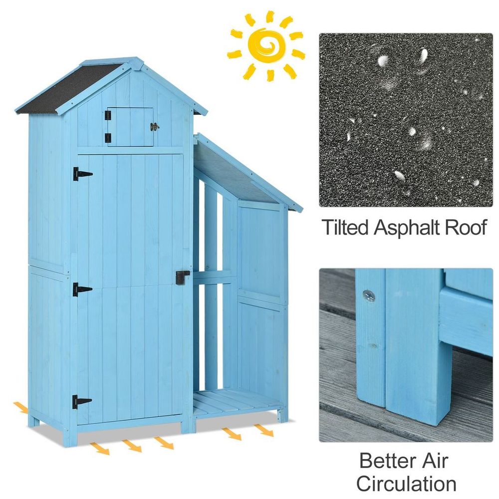 Garden Storage Shed with Firewood House