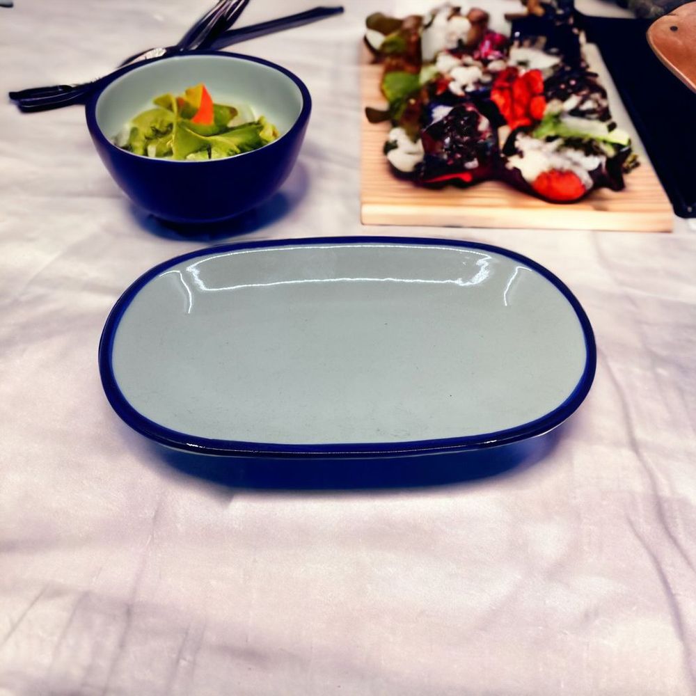 Porcelain Snack Bowl Classical — Blue