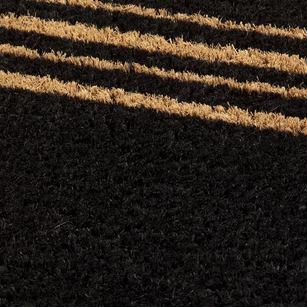 Astley 4 Stripes Black Doormat