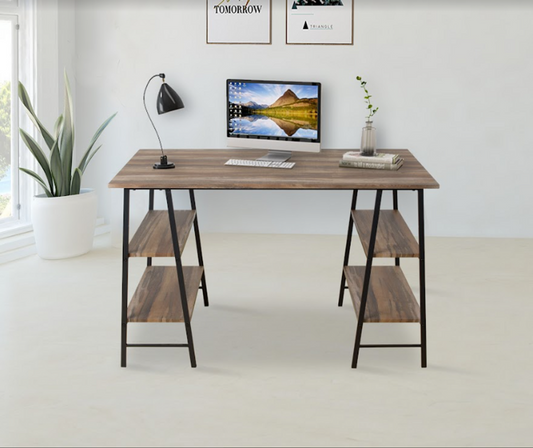 Home Office Desk with Both Side Shelf
