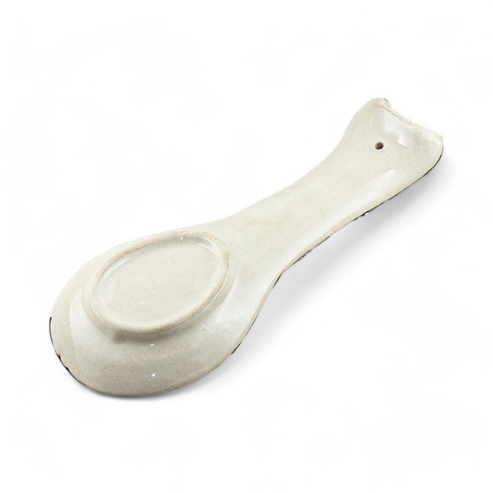 Handmade Ceramic Spoon Rest —Blue