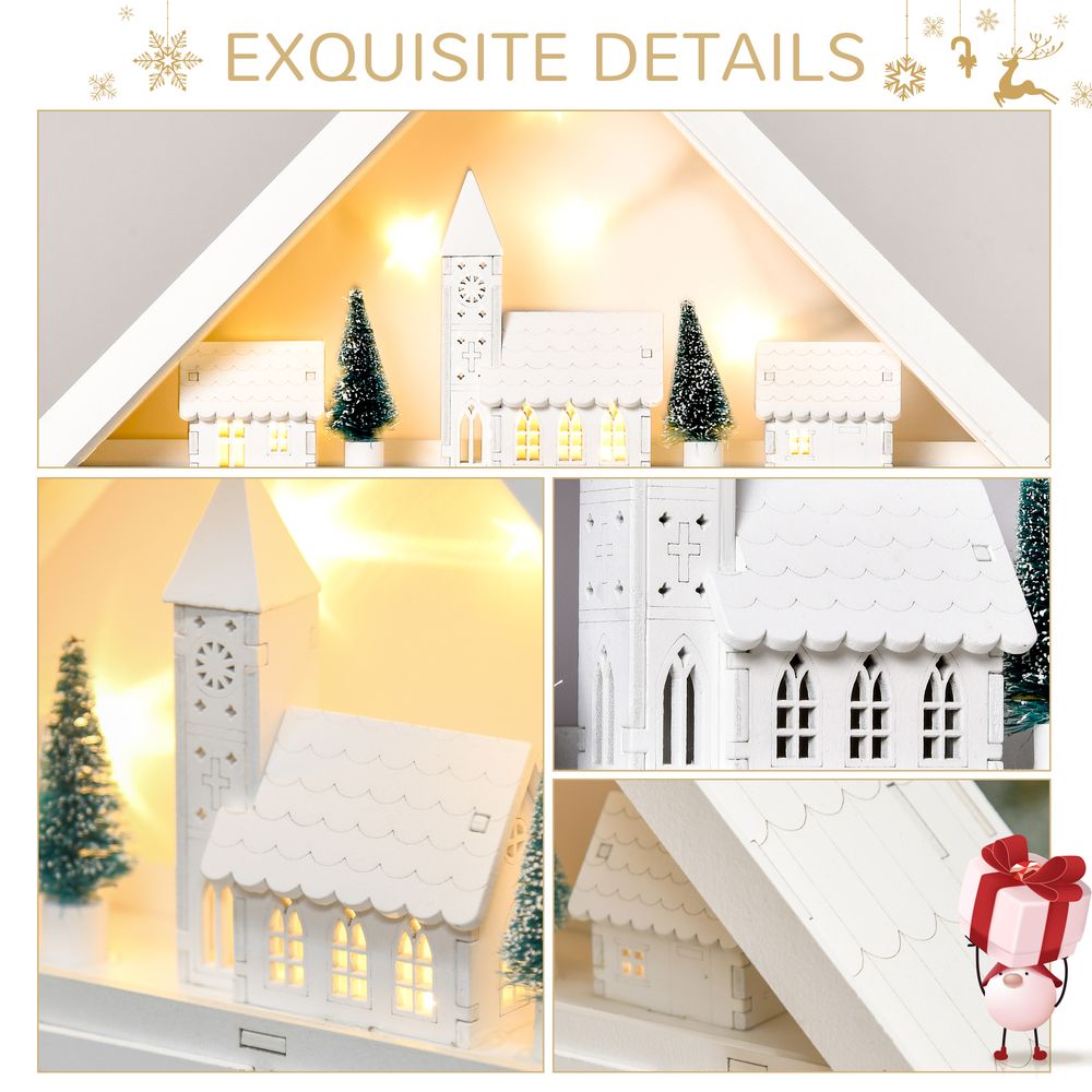 Wooden Christmas Advent Calendar with LED lighting