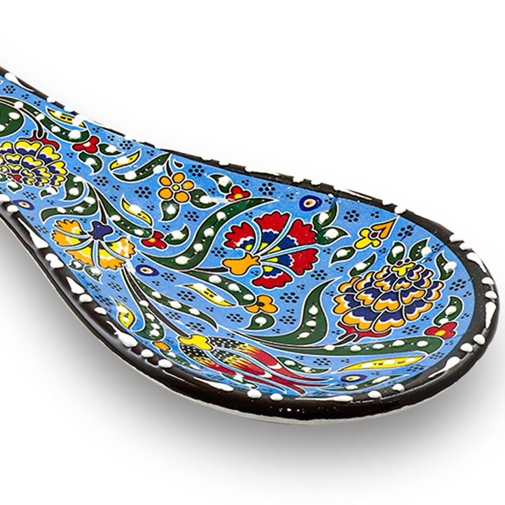 Handmade Ceramic Spoon Rest —Blue