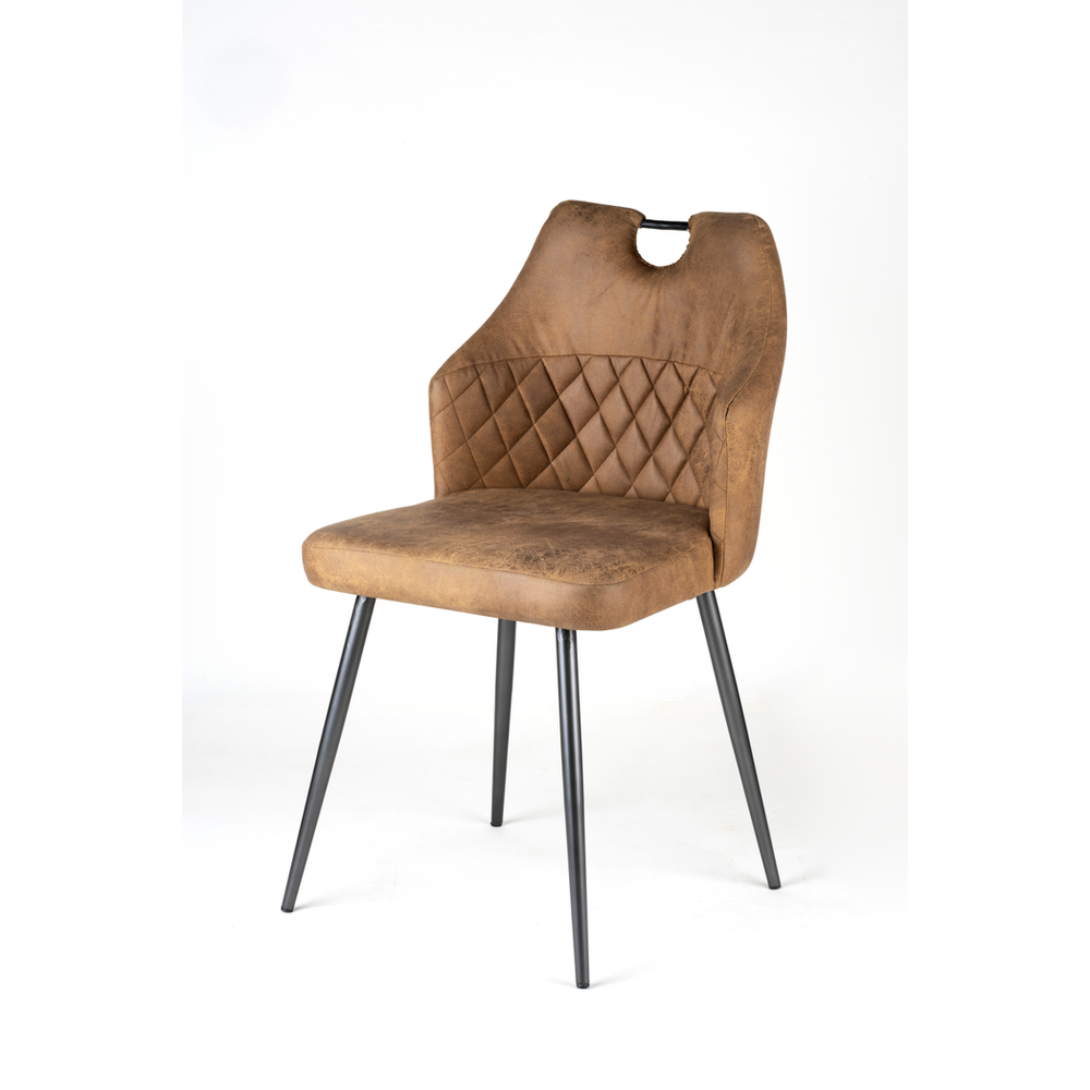 Leather Dining Chair — Brown