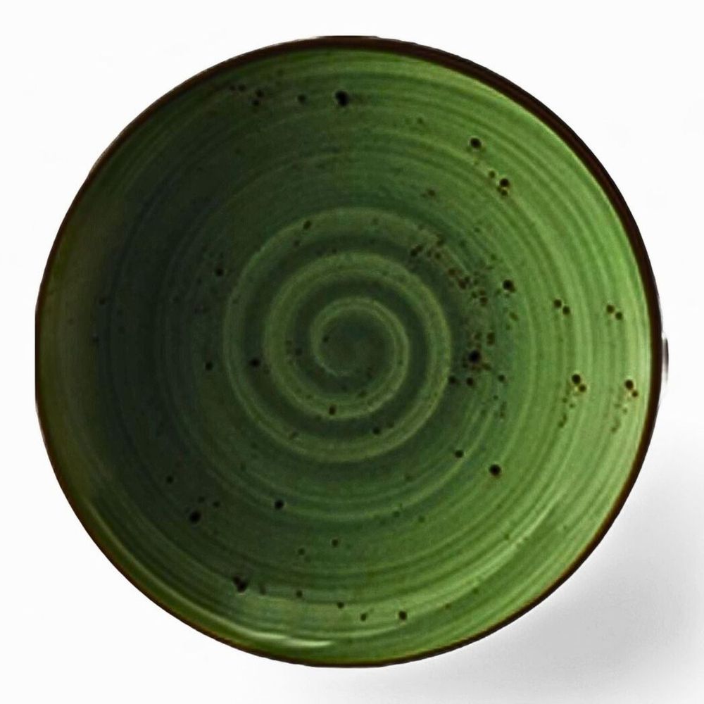 Porcelain Pasta Plates Pebble Pistachio — Green