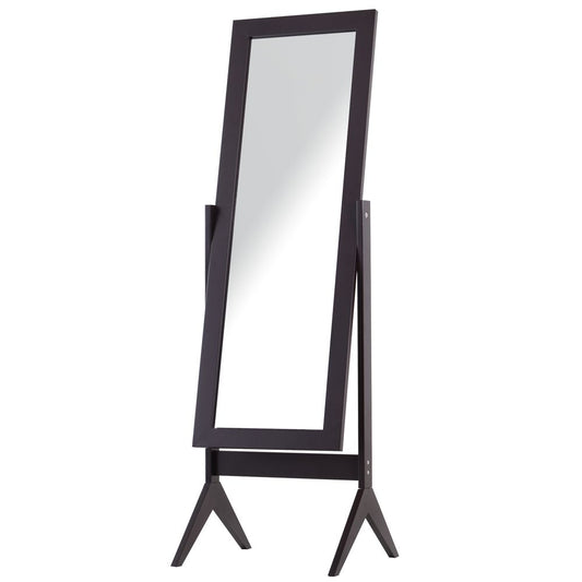 Freestanding Dressing Mirror — Dark Brown Frame