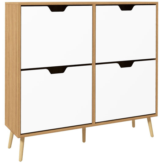 Shoe Storage Cabinet with 4 Flip Drawers
