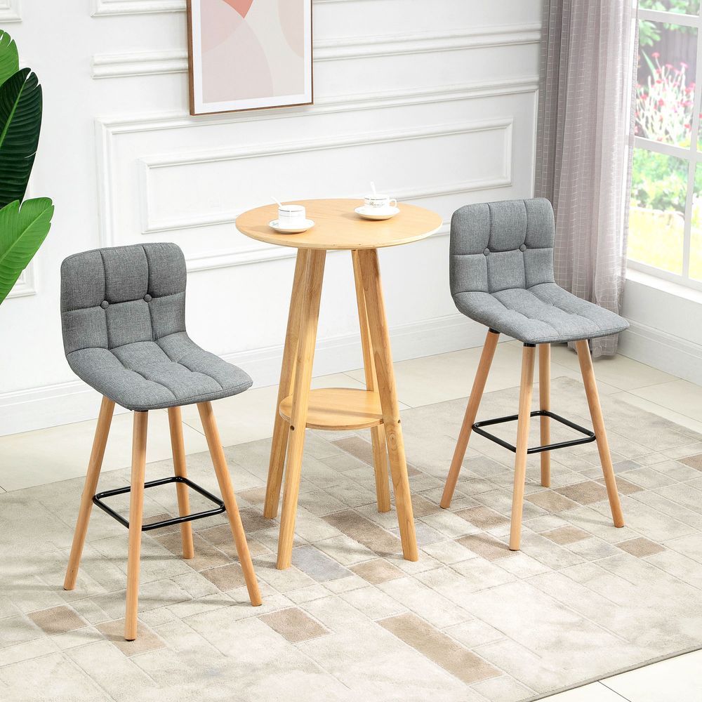 Set of 2 Bar stools — Grey