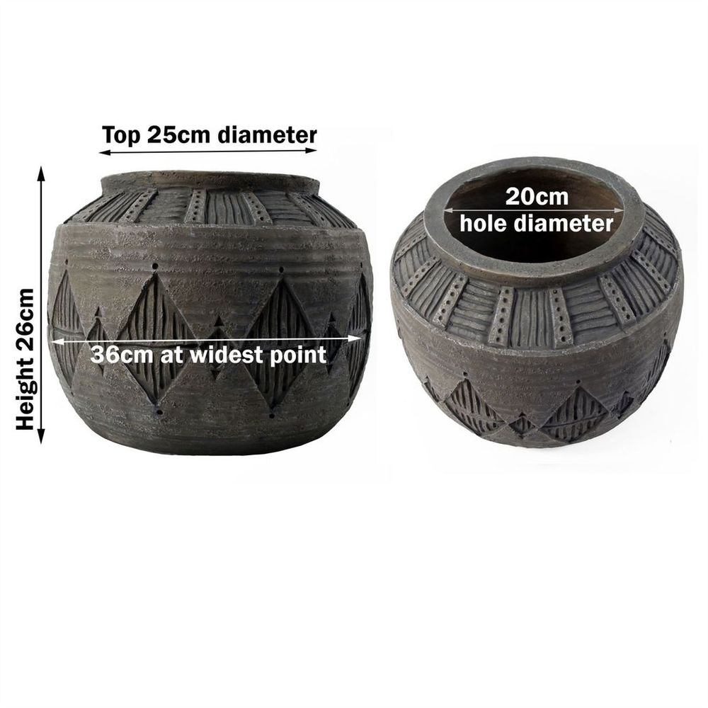 Large Grey Gliese Diamond Planter
