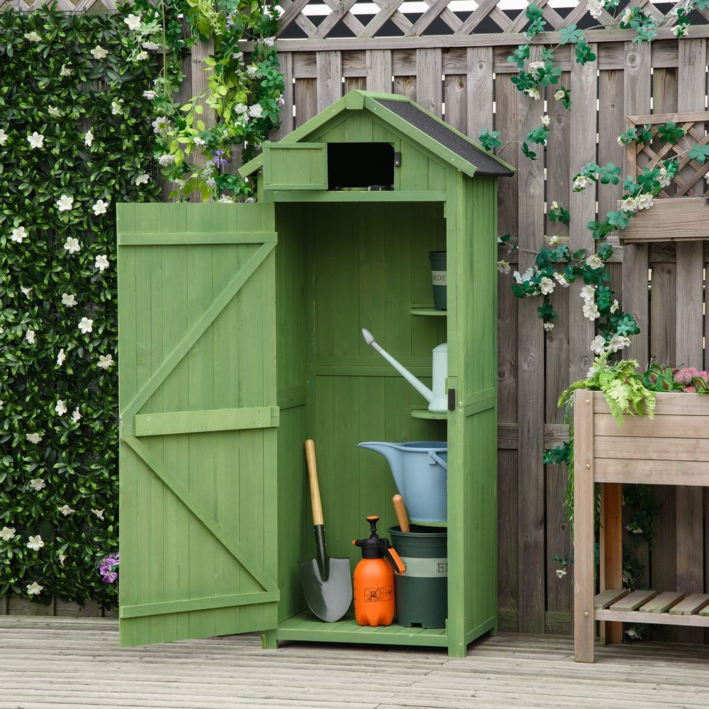 Vertical Garden Shed with 3 X Shelves