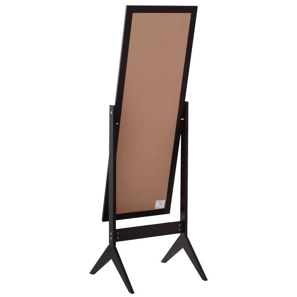 Freestanding Dressing Mirror — Dark Brown Frame