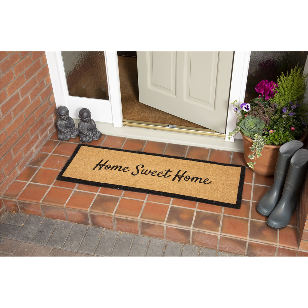 Astley Slogan Home Sweet Home Natural Doormat