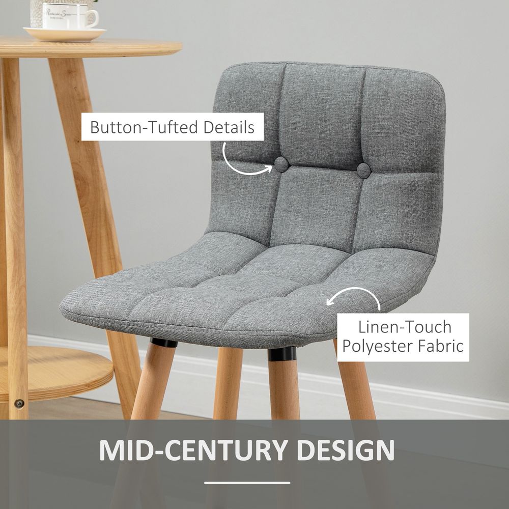 Set of 2 Bar stools — Grey