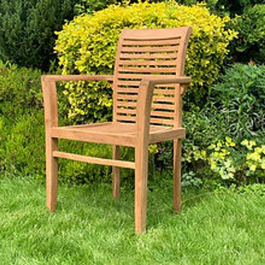 Stacking Scroll Back Garden Chair