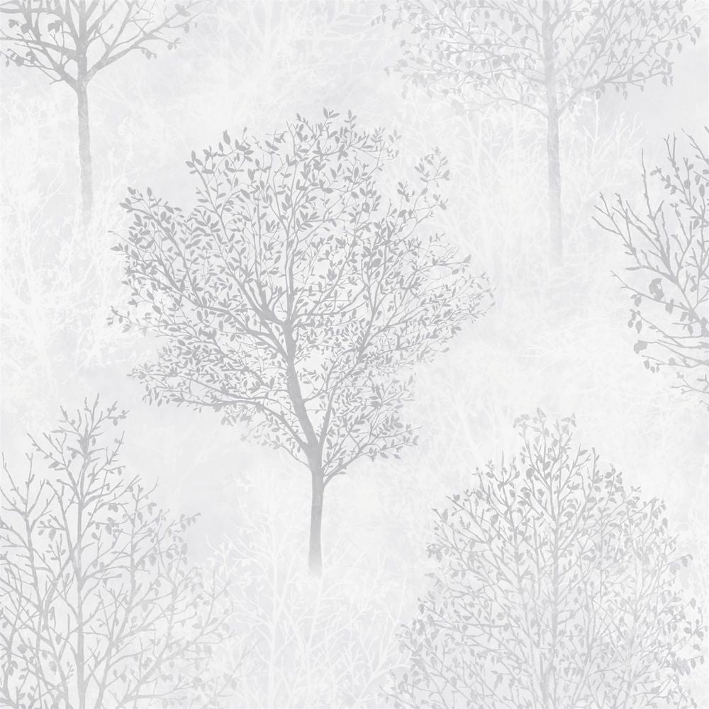 Wonderland Monochrome Wallpaper