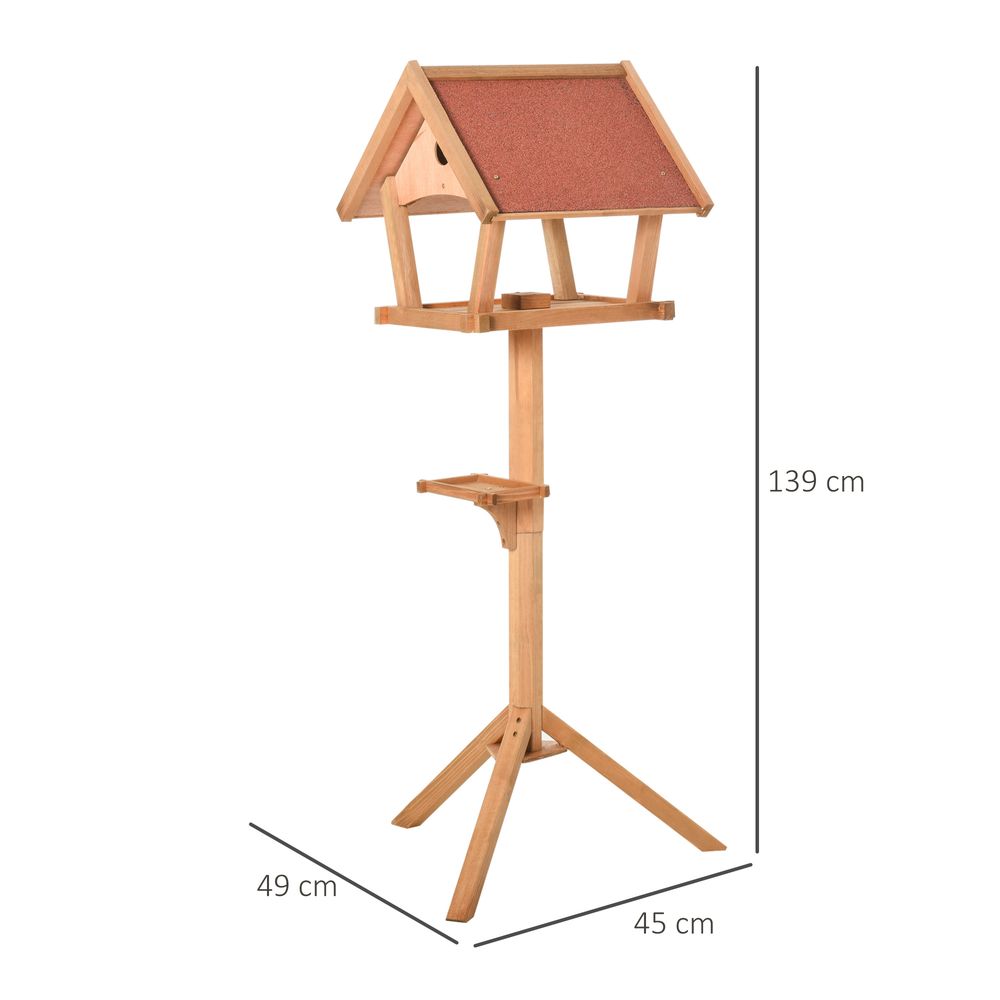 Wooden Bird Feeder Stand