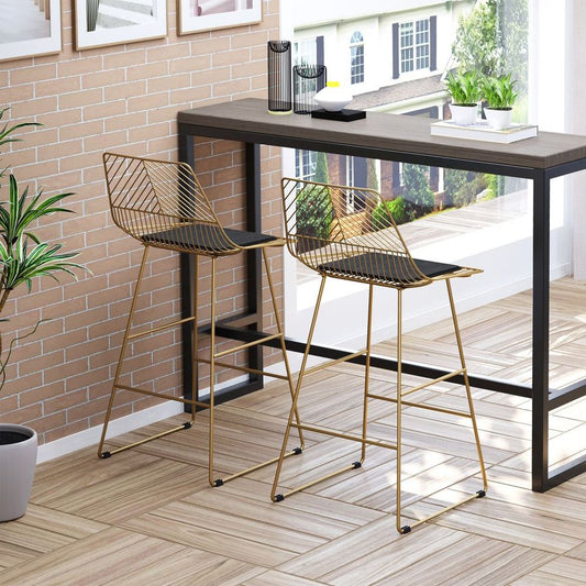 Modern Counter Height Bar Stools — Set of 2