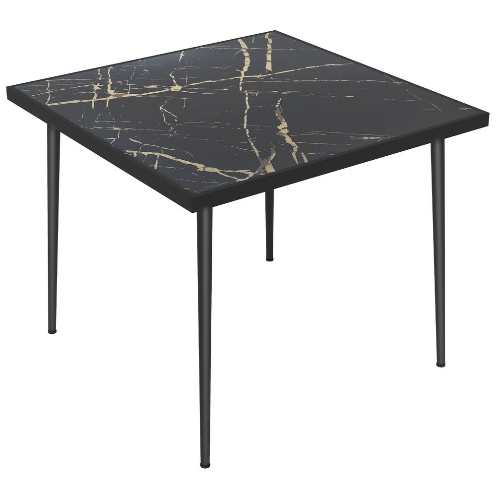 Outdoor Dining Table for 4 with Marble Effect