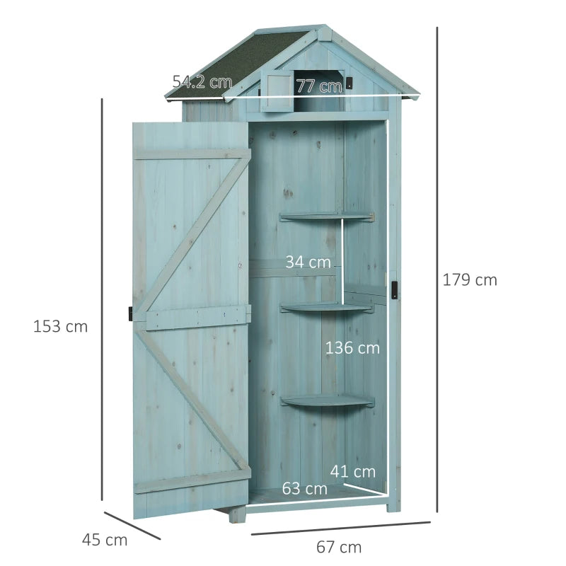 Vertical Garden Shed with 3 X Shelves