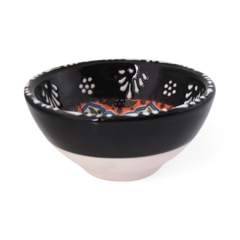 Handmade Ceramic Bowl Mexican — Black