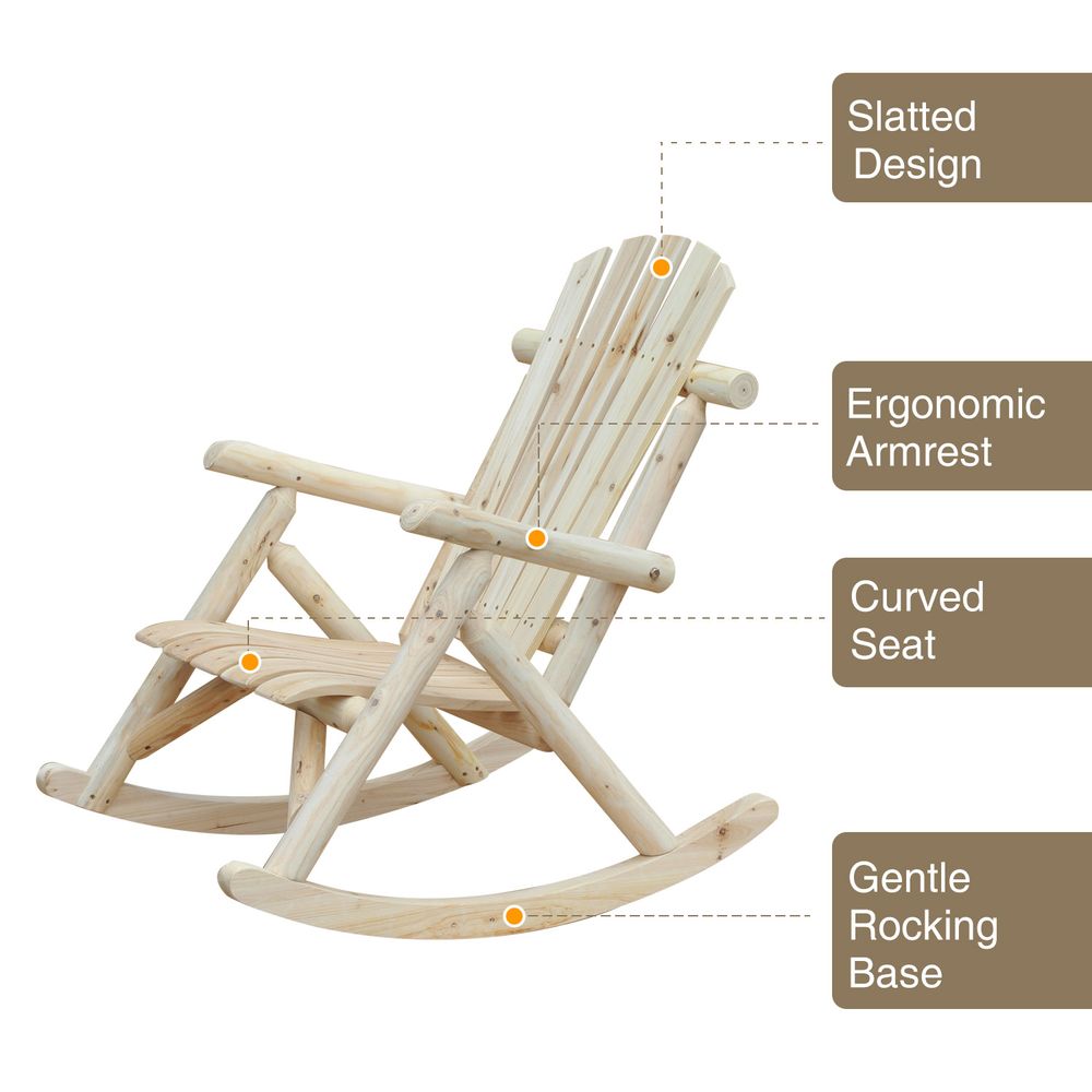 Cedar Wood Rocking Armchair