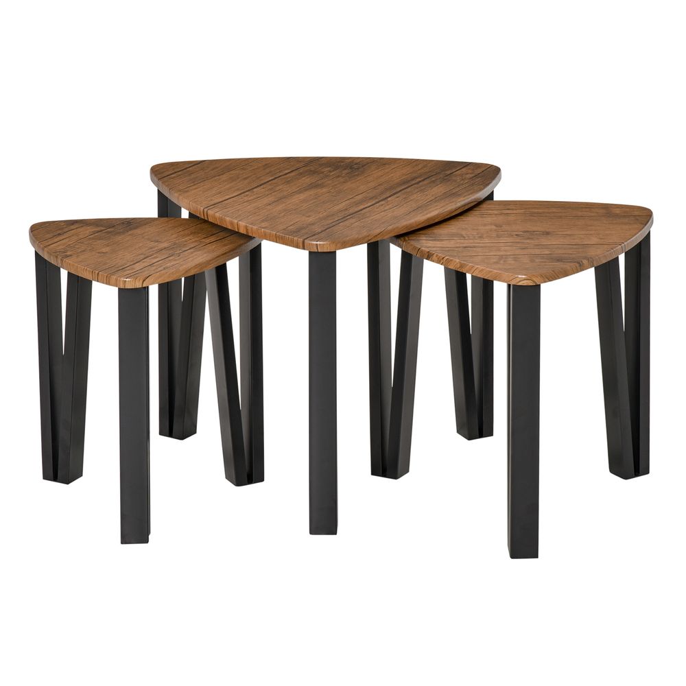 Stackable Coffee Table Set — Walnut