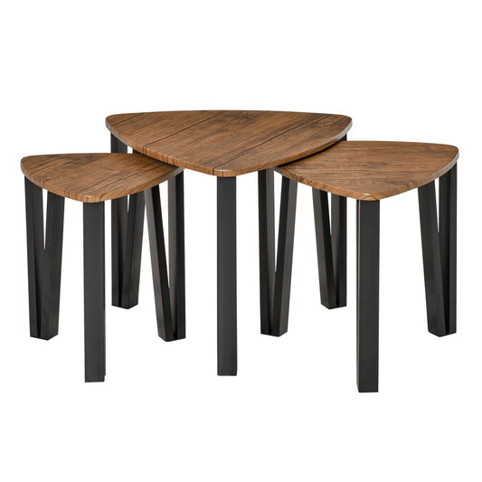 Stackable Coffee Table Set — Walnut