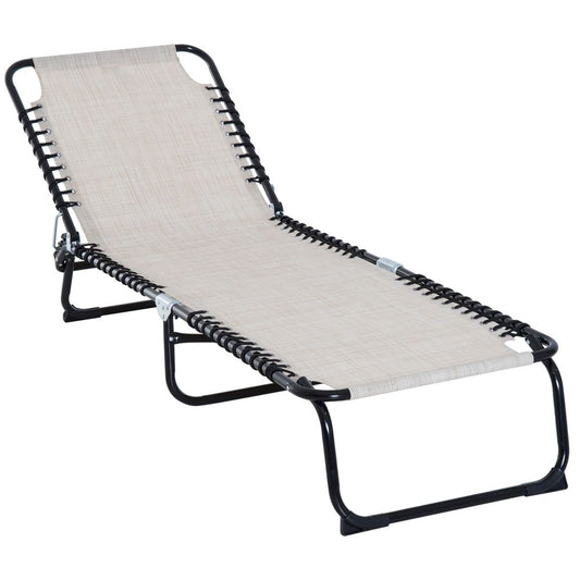 Sun Lounger —  Cream & White