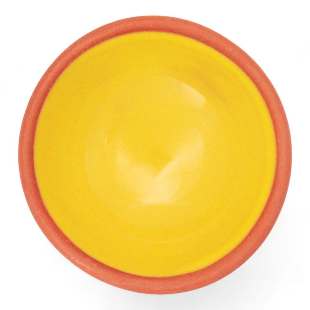Handmade Ceramic Bowl Moroccan Lemon Yellow 8cm