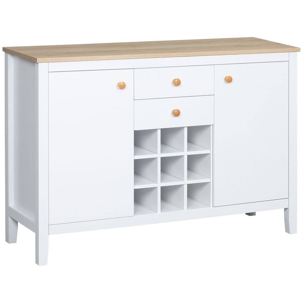 Kitchen Sideboard with 9-bottle Wine Rack
