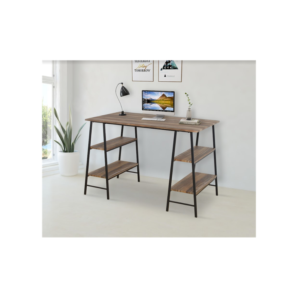Home Office Desk with Both Side Shelf