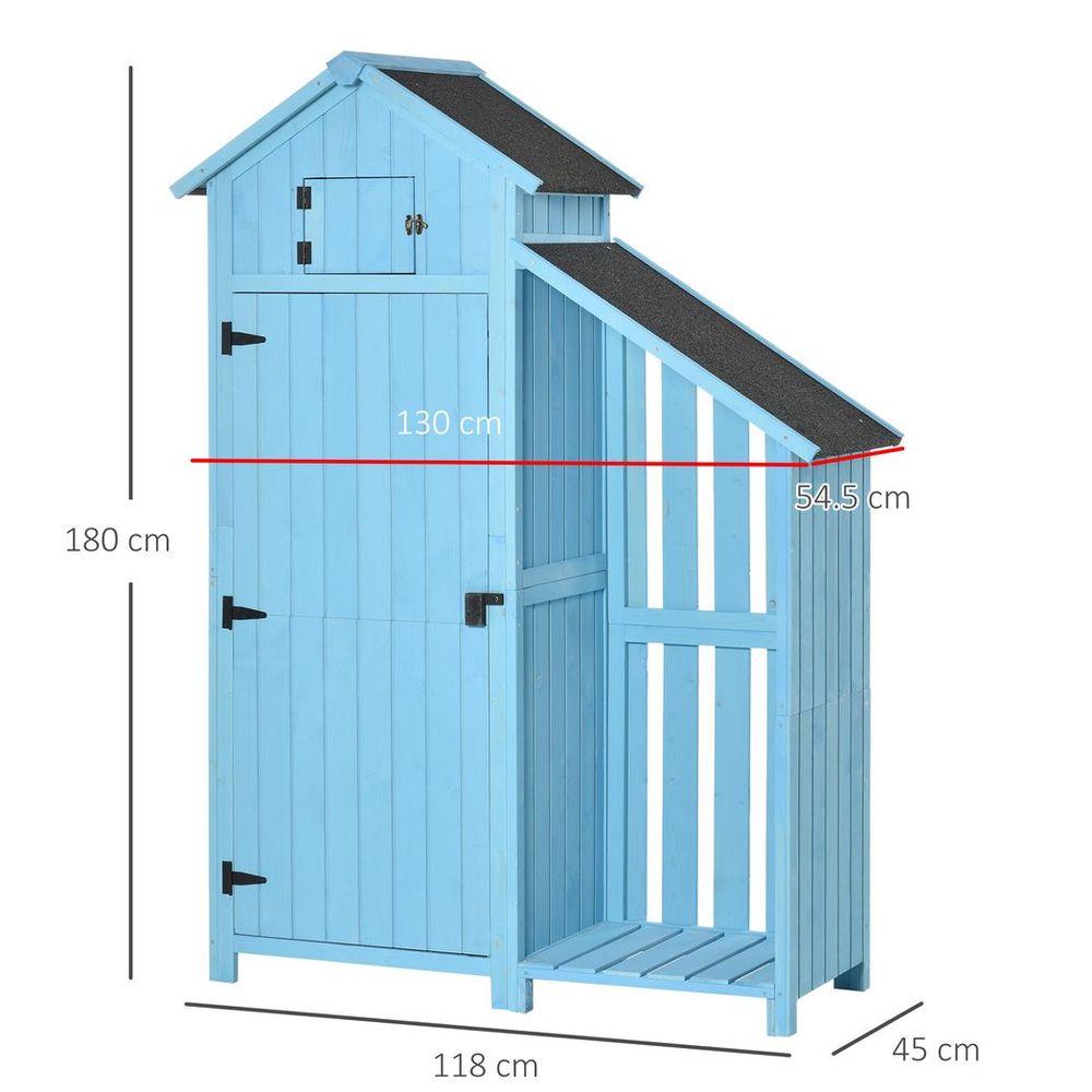 Garden Storage Shed with Firewood House