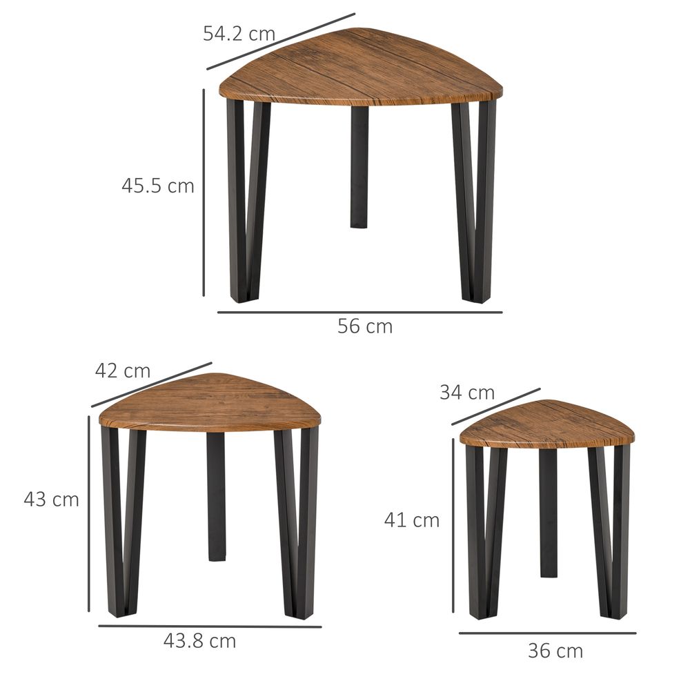 Stackable Coffee Table Set — Walnut